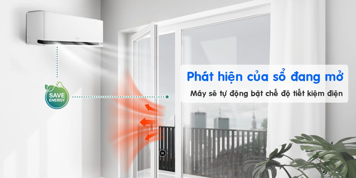 Cảm biến phát hiện cửa sổ mở có trên dòng điều hòa cao cấp này có thể hạn chế tối đa sự thất thoát năng lượng